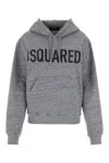 Dsquared2 Dsquared Melange Grey Cotton Sweatshirt In Light Grey
