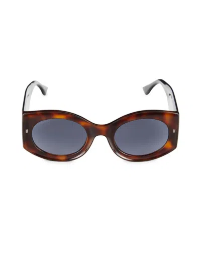 Dsquared2 Men's 51mm Oval Sunglasses In Brown