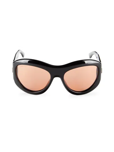 Dsquared2 D2 Oval Acetate Sunglasses In Black