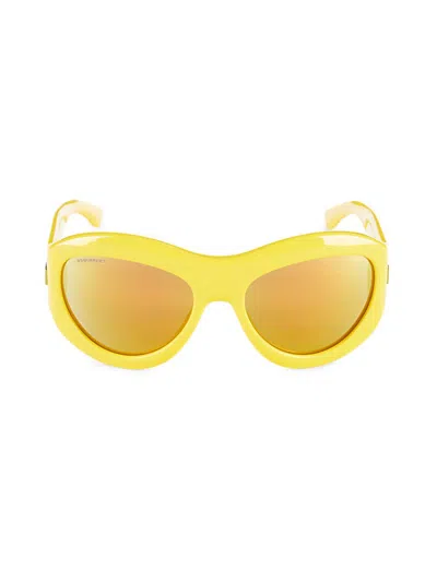 Dsquared2 D2 Oval Acetate Sunglasses In Yellow