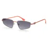 Dsquared2 Men's 60mm Palladium Orange Sunglasses In Red
