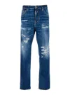 Dsquared2 Belt Loop Jeans In Blue