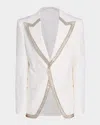Dsquared2 Crystal-embellished Blazer In White