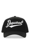 Dsquared2 Black Baseball Cap With Maxi Logo Lettering On The Front In Black