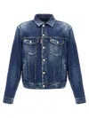Dsquared2 Men 'be Cool Be Nice Wash L.a.' Jacket In Blue