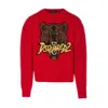 Dsquared2 Men Bear Logo Jacquarded Sweater In Red