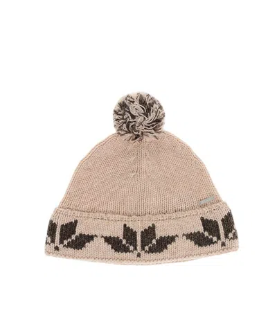 Dsquared2 Men Beige Logo Beanie Cap In Neutral