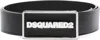 Dsquared2 Logo-buckle Leather Belt In Nero Nero Bianco
