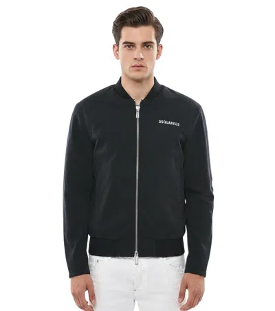 DSQUARED2 MEN BLACK BAND COLLAR JACKET