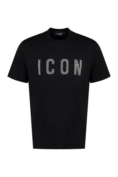 Dsquared2 Men's Black Cotton T-shirt For Fw23