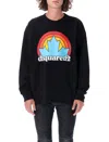 Dsquared2 Printed Cotton Jersey Sweatshirt In Black