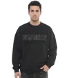 Dsquared2 Ragian Cool Sweatshirt With Embossed Logo In Black
