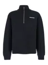 Dsquared2 Men Black High Neck Sweatshirt With Lettering Logo On The Front In Cotton Man In Black