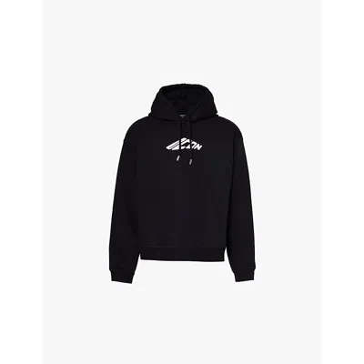 Dsquared2 Mens Black New Icon Relaxed-fit Cotton-blend Jersey Hoody