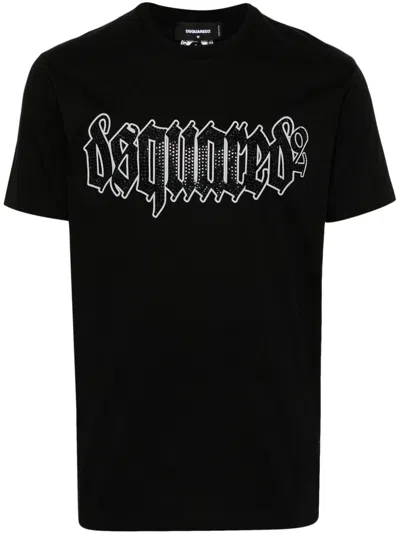 Dsquared2 Men's Black Signature Logo T-shirt For Ss24