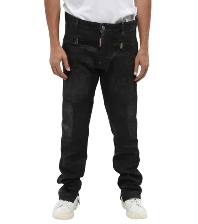 Dsquared2 Men Black Slim Mid Rise Jeans