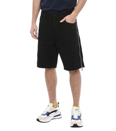 Dsquared2 Men Black Solid Relaxed Shorts