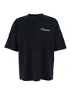 Dsquared2 Men Black T-shirt With Embroidered Logo On The Chest In Cotton Man In Black