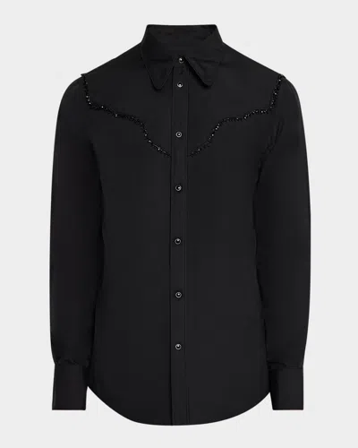 Dsquared2 Men's Bloody Drops Western Shirt In Black