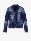 Dsquared2 Men Blue Denim Jacket In Multi