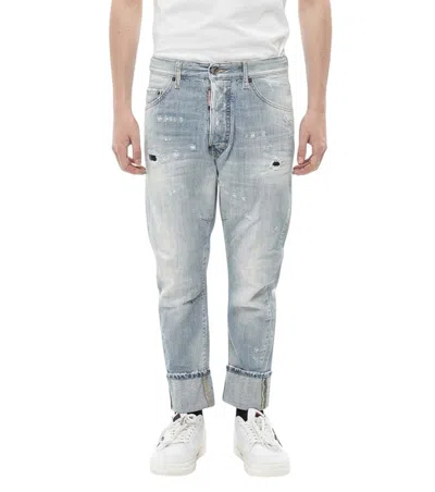 Dsquared2 Men Blue Tapered Mid Rise Jeans