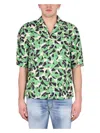 Dsquared2 Botanical-print Short-sleeved Shirt In Multicolour