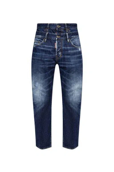 Dsquared2 Royal Blue Blue Cotton Denim Jeans