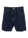 Dsquared2 Bro Buttoned Denim Shorts In Blue