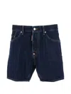 Dsquared2 Bro Buttoned Denim Shorts In Blue