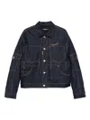 Dsquared2 Multi-pocket Panelled Denim Jacket In Blue