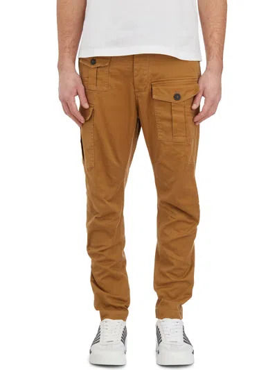 DSQUARED2 MEN'S CARGO PANTS IN TAN COTTON FOR SS24