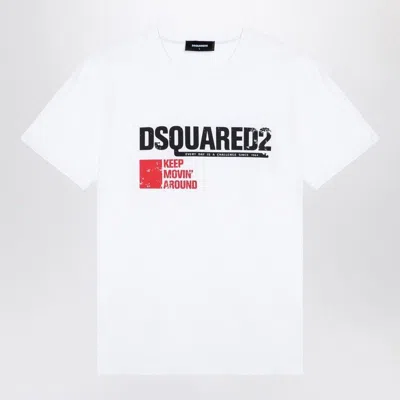 Dsquared2 Men's Classic Logo Print Cotton T-shirt In White