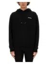 Dsquared2 Black Sweatshirt With Classic Hood And Bold Graphic Print In Black