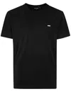 Dsquared2 Cotton Jersey T-shirt With Engraved Logo Plate In Black