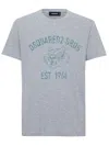 Dsquared2 Logo Bros Print T-shirt In Gray