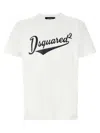 Dsquared2 Cool Fit Velvet Logo T-shirt In White
