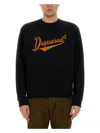 Dsquared2 Wool Pullover With Logo In Black