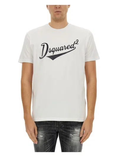 DSQUARED2 MEN'S COOL FIT VELVET LOGO T-SHIRT