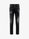 Dsquared2 Easy Black Wash Tidy Biker Black Stretch Cotton Denim Jeans In Black