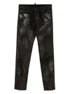 Dsquared2 Metallic-effect Trousers In Black