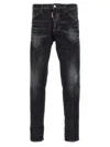 Dsquared2 Distressed Slim Fit Denim Pants In Black