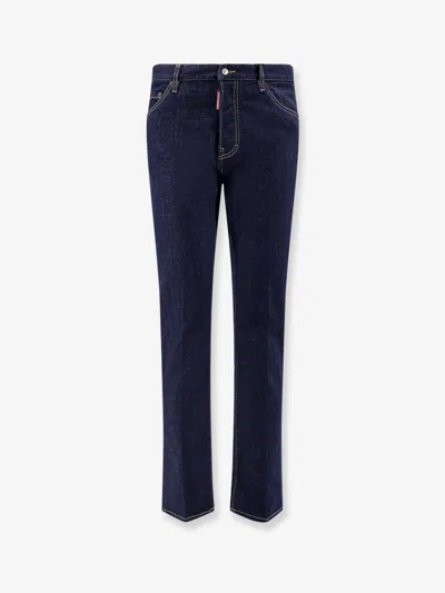Dsquared2 Men Cool Guy Jeans With Contrasting Stitching In Blue