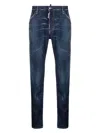 Dsquared2 Blue Jeans With Belt Loops And Logo Patch On The Rear