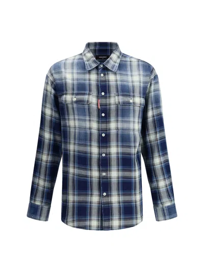 DSQUARED2 DSQUARED2 MEN COTTON CHECK SHIRT