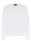 Dsquared2 Logo Plaque Cotton Crewneck Sweater In White
