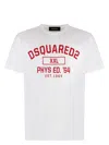Dsquared2 White Cotton T-shirt With Phys Ed. '64 Logo In White