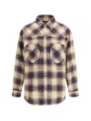 Dsquared2 Plaid Button-down Shirt With Chest Pockets In Brown