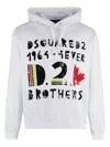Dsquared2 Cotton Hoodie In White