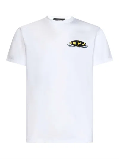 Dsquared2 Men's Cotton Jersey Crewneck T-shirt In White