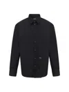 Dsquared2 Dsquared Men Black Stretch Poplin Shirt In Black